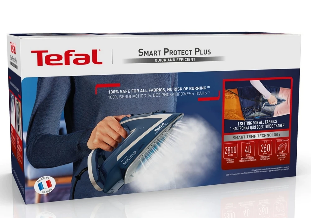Утюг tefal fv6872e0, 2800вт, синий 4
