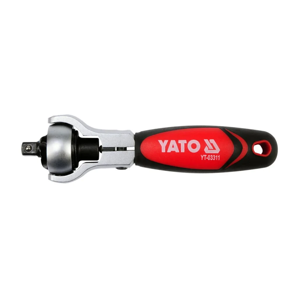 Трещотка с поворотной головкой 1/4" din3122 115 мм yato 3