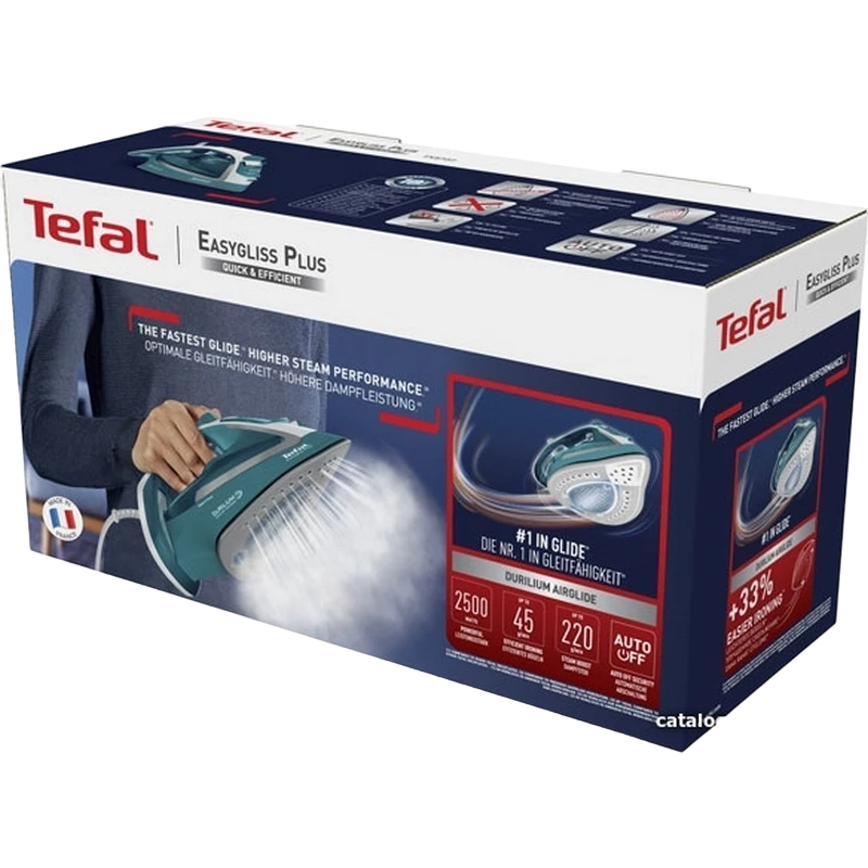 Утюг tefal fv5737e0, 2500вт, бирюзовый 9