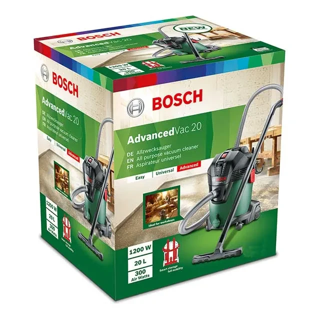 Пылесос bosch advancedvac 20 1200 вт 220 - 240 в 260 мбар 20 л 3