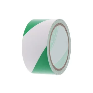 Bandă de avertizare js150av 0.15 x 50 mm x 24 m alb/verde elmos
