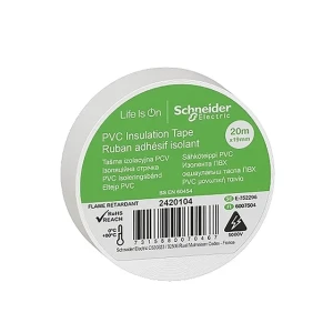 Изолента imt38204 20 m x19mm белый schneider-electric