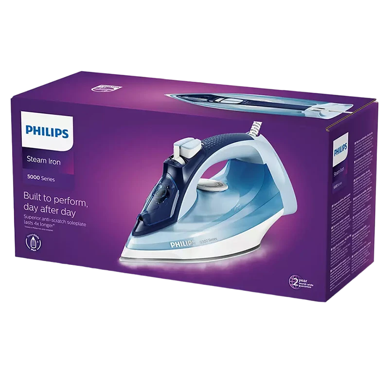 Утюг philips 5000 series dst5030/20, 2400вт, синий 2