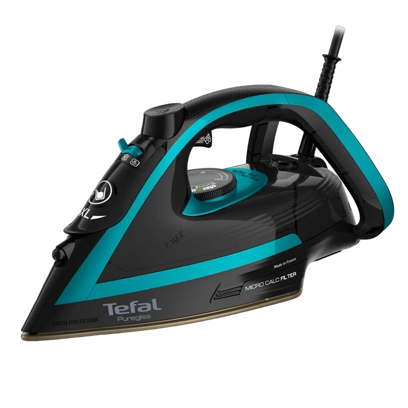 Утюг tefal fv8066e0 , 3000вт, чёрный/бирюзовый 5