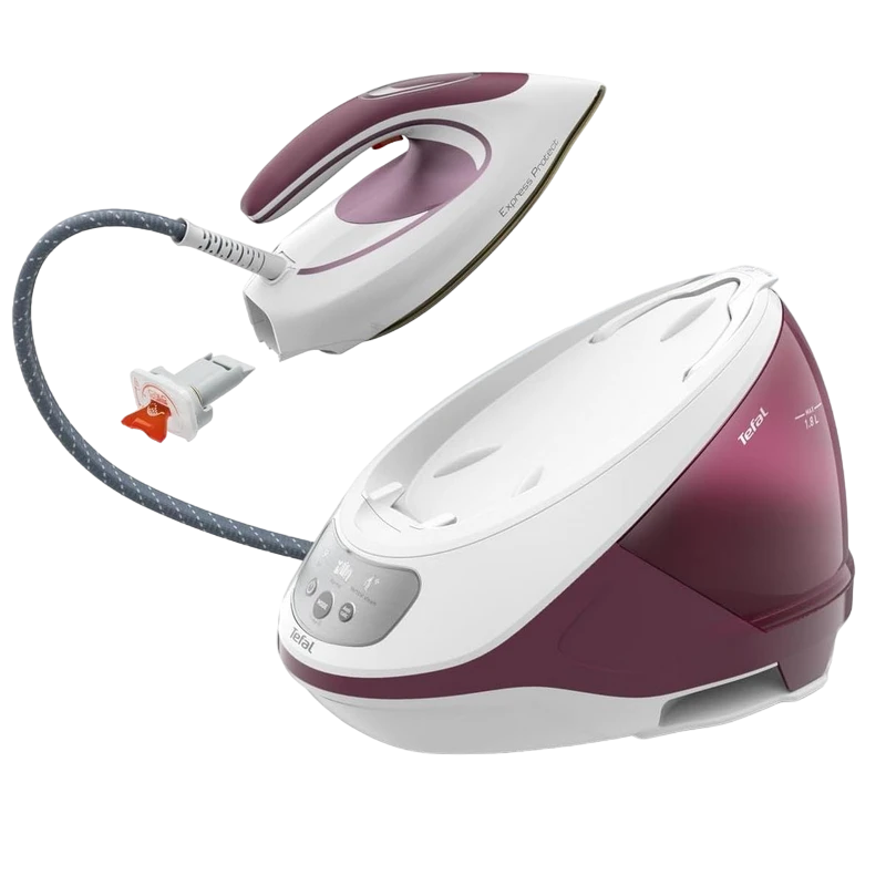 Утюг с парогенератором tefal sv9201e0, 2800вт, розовый 9