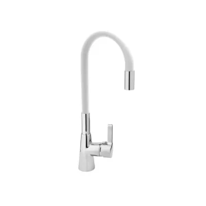 Baterie pentru bucătărie cu gât flexibil 477 mm alamă/silicon fala