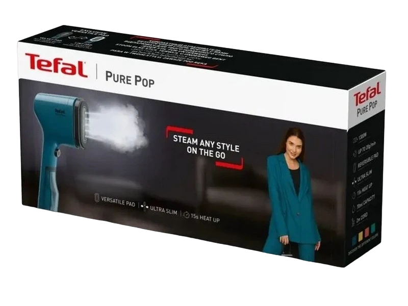 Aparat de călcat vertical cu aburi tefal dt2020e1, albastru 5