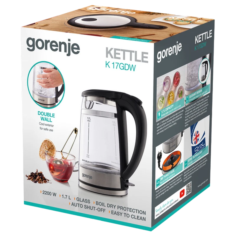 Fierbător electric gorenje k17gdw, negru 4