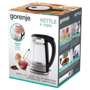 Fierbător electric gorenje k17gdw, negru Thumbnail 4