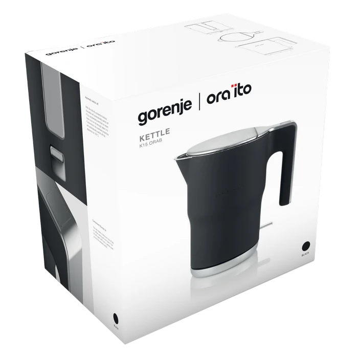 Fierbător electric gorenje k15orab, negru 3