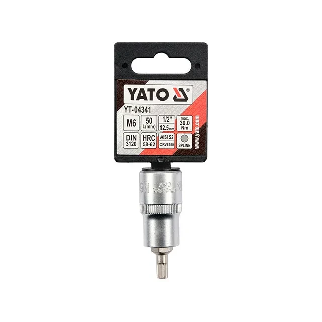 Головка торцевая с битой 1 шт. spline m6 1/2" 55 мм yato 2