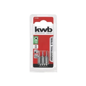 Set biți 3 buc. tx8 1/4" 25 mm kwb