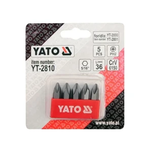 Набор бит 5 шт. ph2 5/16" 36 мм yato Thumbnail 2
