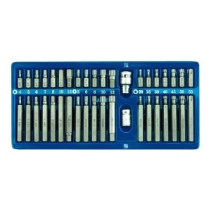 Set biți 40 buc. hex 4-12, m5 - m12, t20 - t55 3/8" 30 - 75 mm vorel
