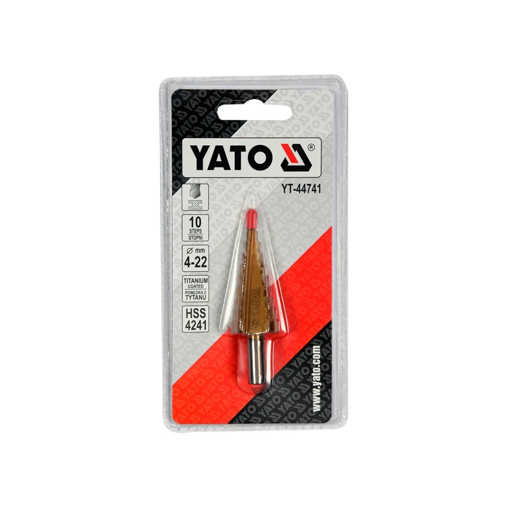 Burghiu în trepte pentru metal 4 - 22 mm oțel hss cilindric yato 2