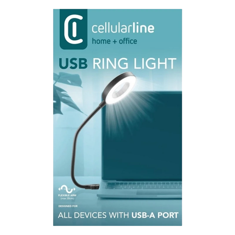 Lampă usb cellularline led, negru 2