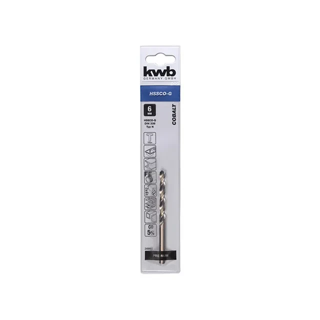 Burghiu pentru metal 1 mm oțel hss cilindric kwb 2
