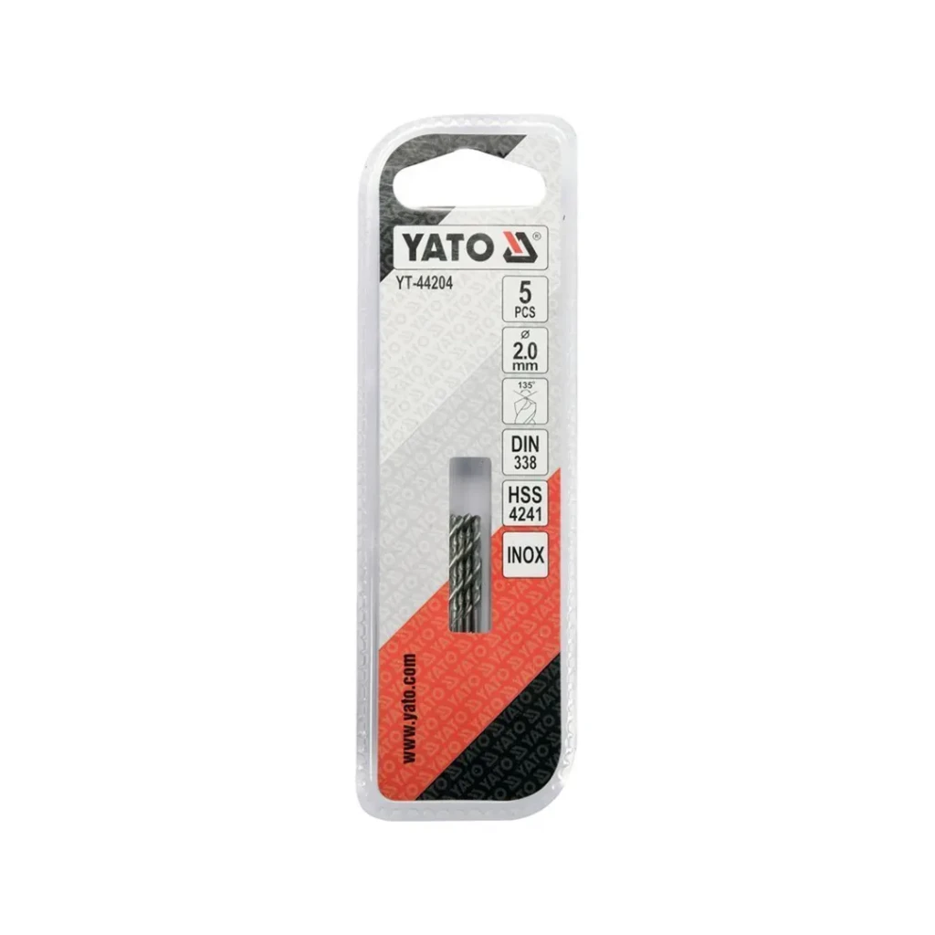 Set burghie 5 buc. pentru metal 2 mm oțel hss cilindric yato 2