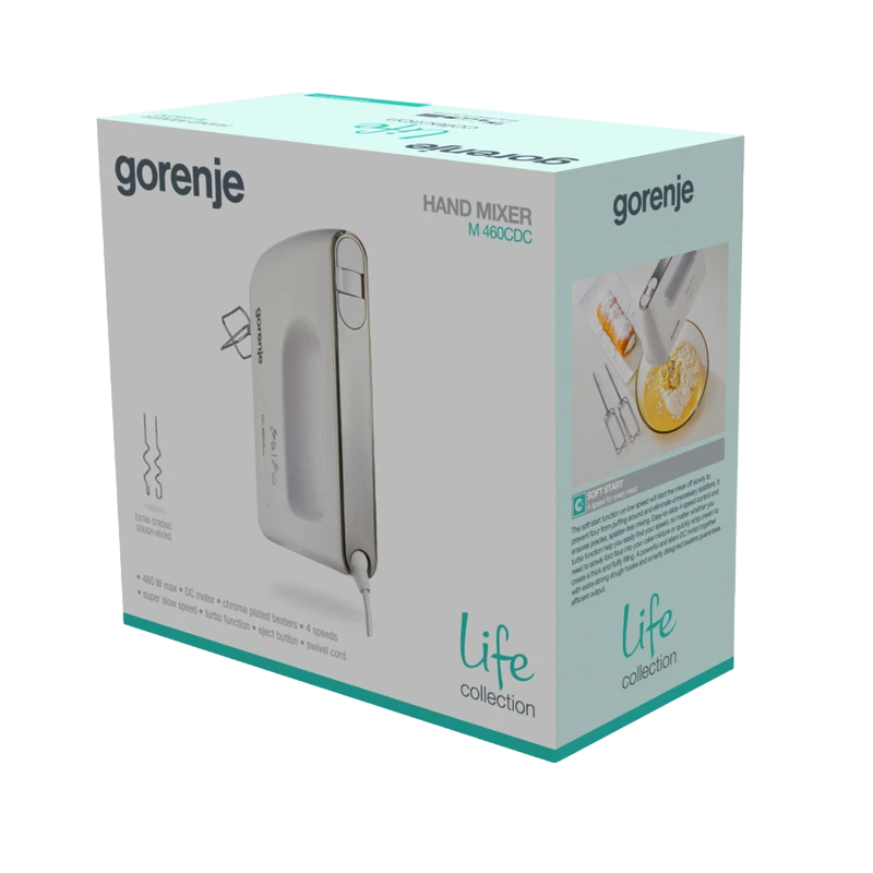 Миксер ручной gorenje m 460 cdc, white 3