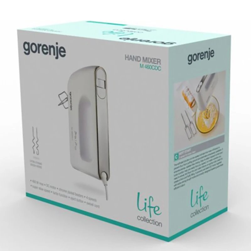 Миксер ручной gorenje m 460 cdc, white 2