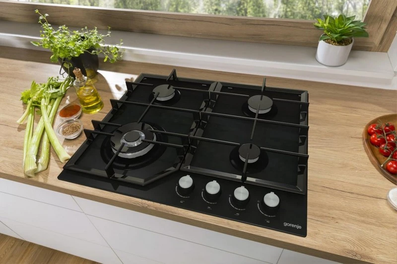 Газовая варочная панель gorenje gtw 641 kb, чёрный 7