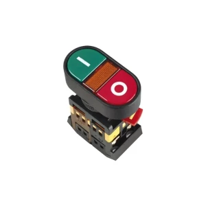 Кнопка kasan apbb-22n 1p+1z 220 в 15 а ip40 красный/зелёный