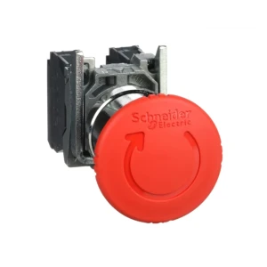 Buton ciuperca cu revenire schneider-electric xb4bs8445 1 no + 1 nc 20 - 264 v 10 a ip67 roșu