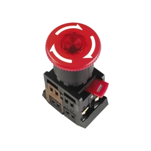 Buton ciupercă cu fixare iek anc-22 1p 240 v 10 a ip40 roșu