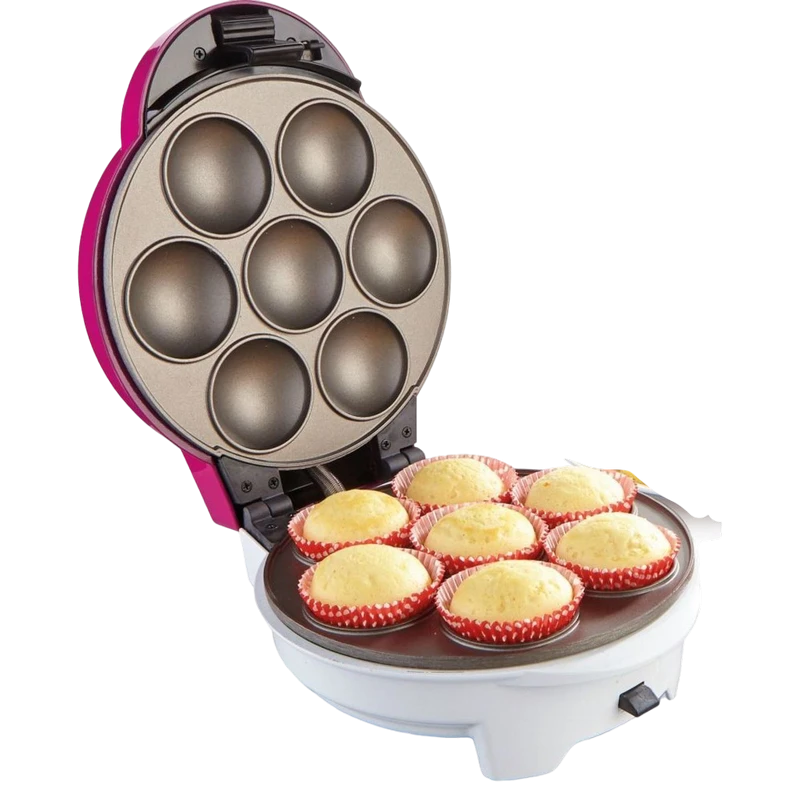 Aparat de preparat waffle gorenje wcm702pw, alb | roz 3