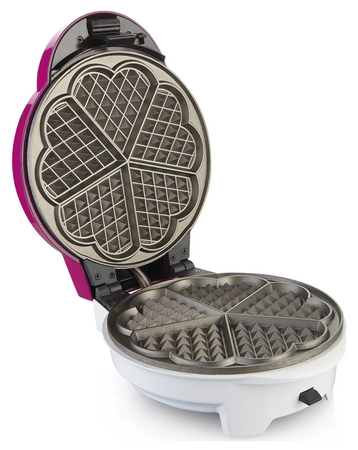 Aparat de preparat waffle gorenje wcm702pw, alb | roz 4