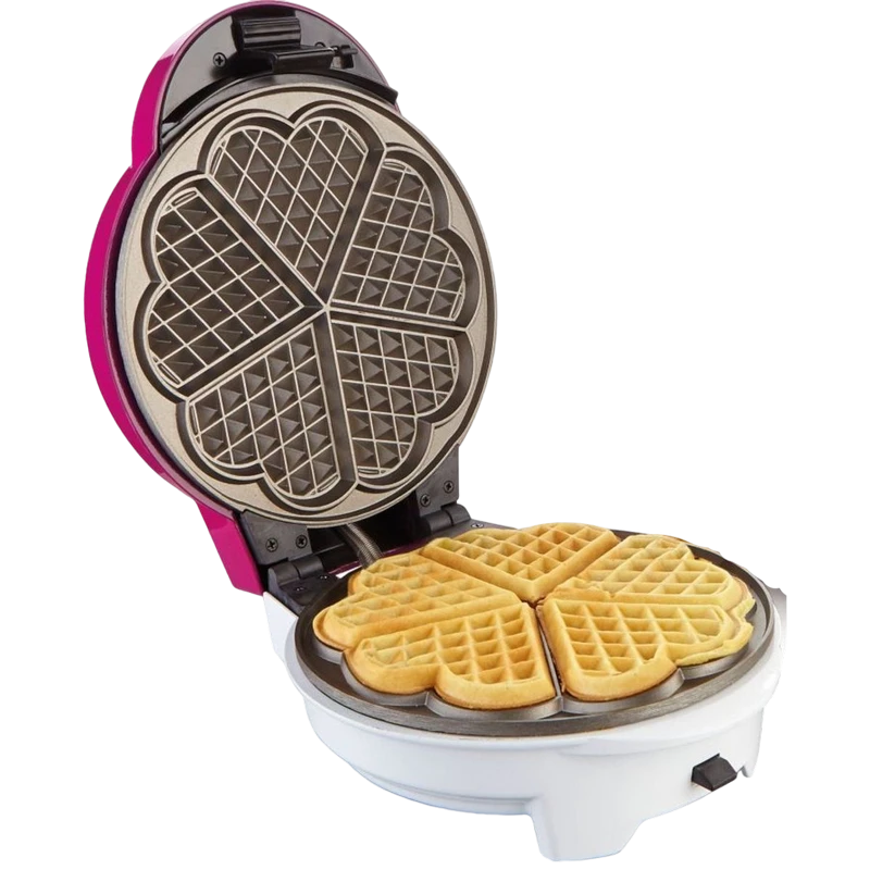 Aparat de preparat waffle gorenje wcm702pw, alb | roz 5