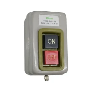 Кнопка kasan bs-216b 3p 500 в 15 а ip40 красный/чёрный