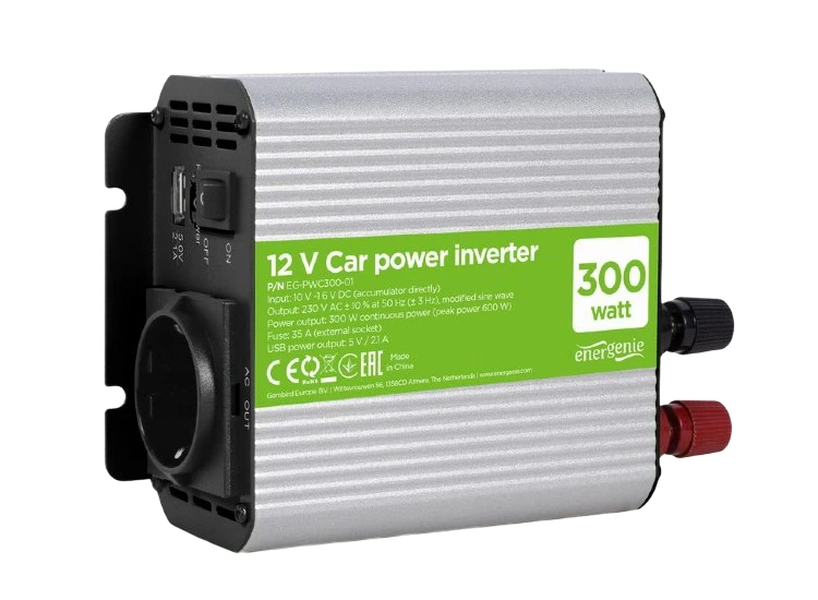 Invertor auto energenie eg-pwc300-01, 300w, gri 2
