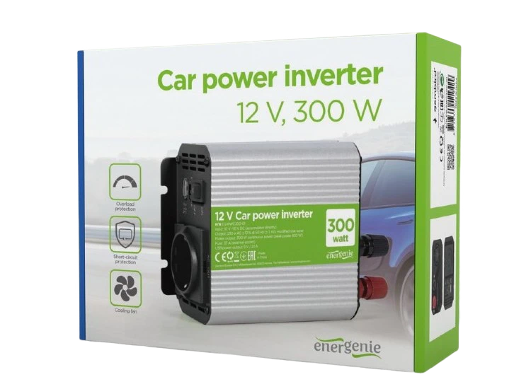 Invertor auto energenie eg-pwc300-01, 300w, gri 8