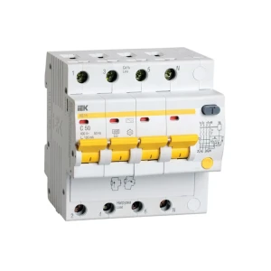 Дифференциальный выключатель ad14 c 100 ма 50 a 4p 400 в iek Thumbnail 1