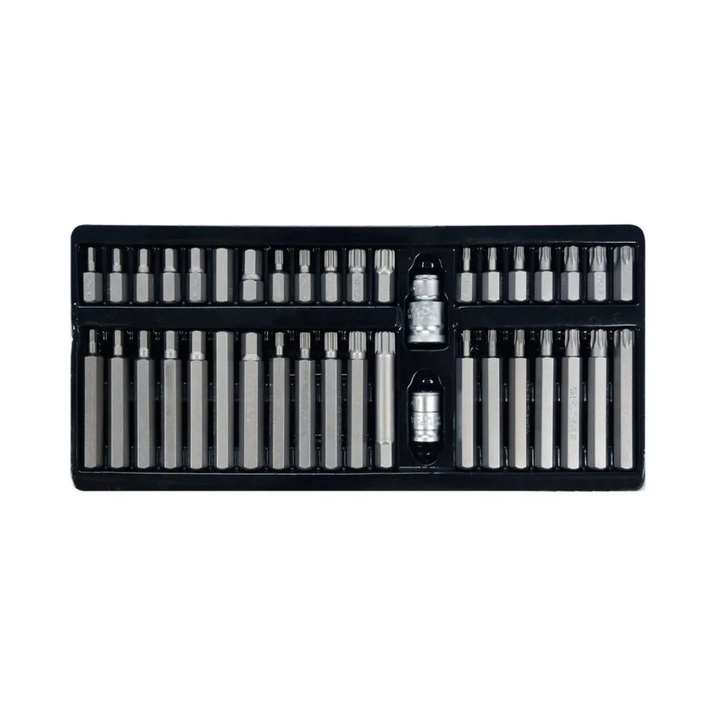 Набор бит 40 шт. hex 4-12, m5 - m12, t20 - t55 3/8" 30 - 75 мм yato 2