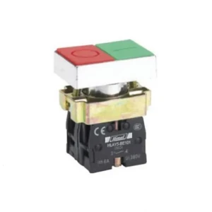 Кнопка двухкнопочная с возвратом himel hlay5 380 в 6 a ip40 красный/зелёный