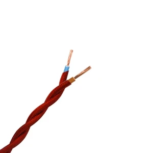 Cablu elmos decorativ 2 * 0.75 mm² roşu cupru