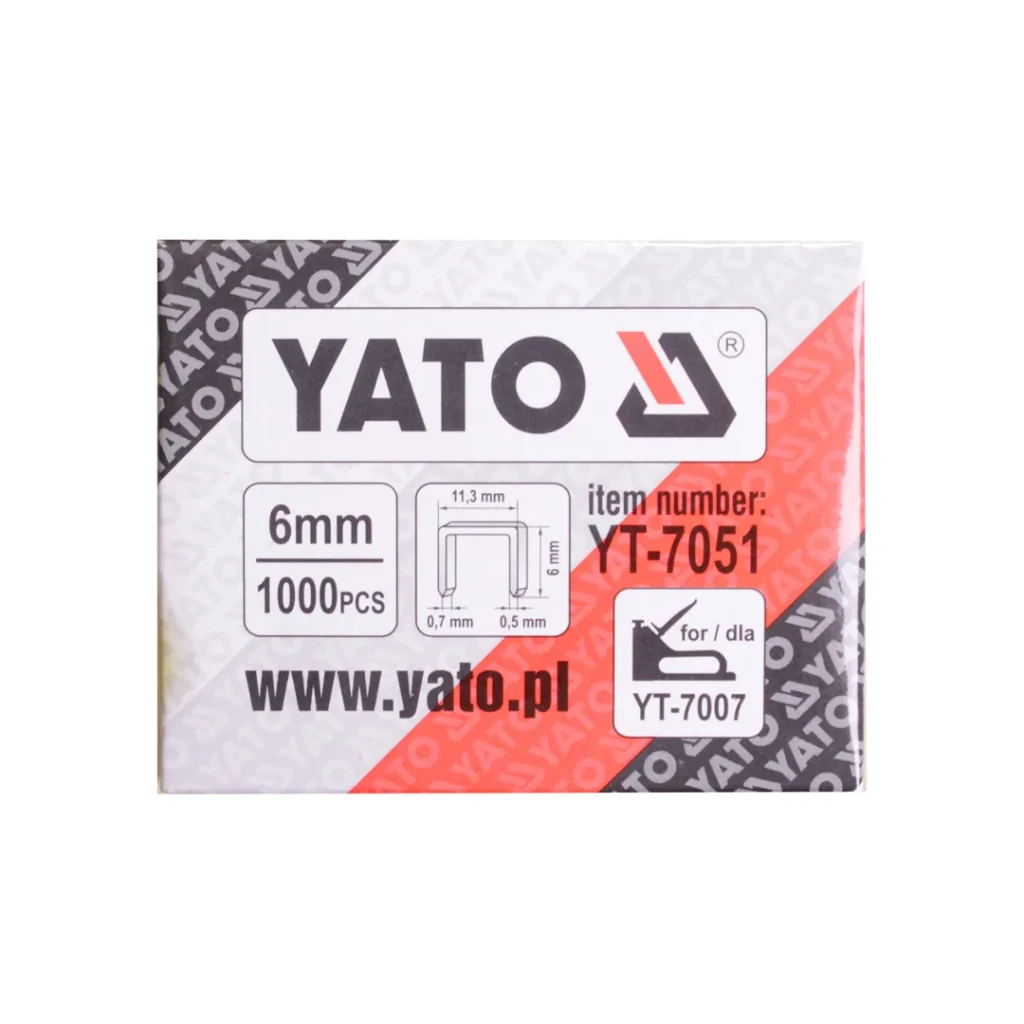 Capse pentru capsator yt7051 6 x 11.3 x 0.7 mm yato 2