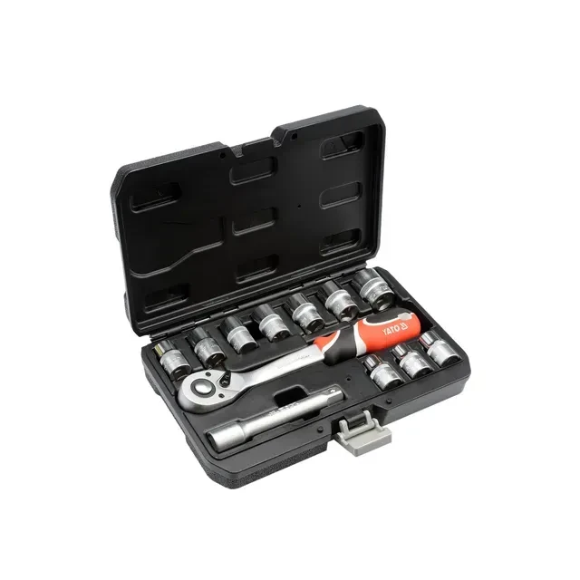 Set de chei tubulare cu clichet 1/2" as-drive 10 - 24 mm 12 buc. yato 2