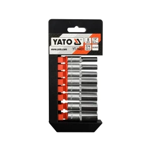 Set capete tubulare hexagonal 8 buc. 5.5 - 13 mm 1/4" yato