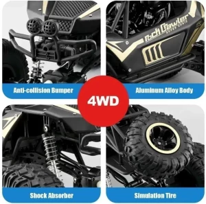 Masina cu telecomandă rock crawler 4wd – black gold (2028) Thumbnail 2