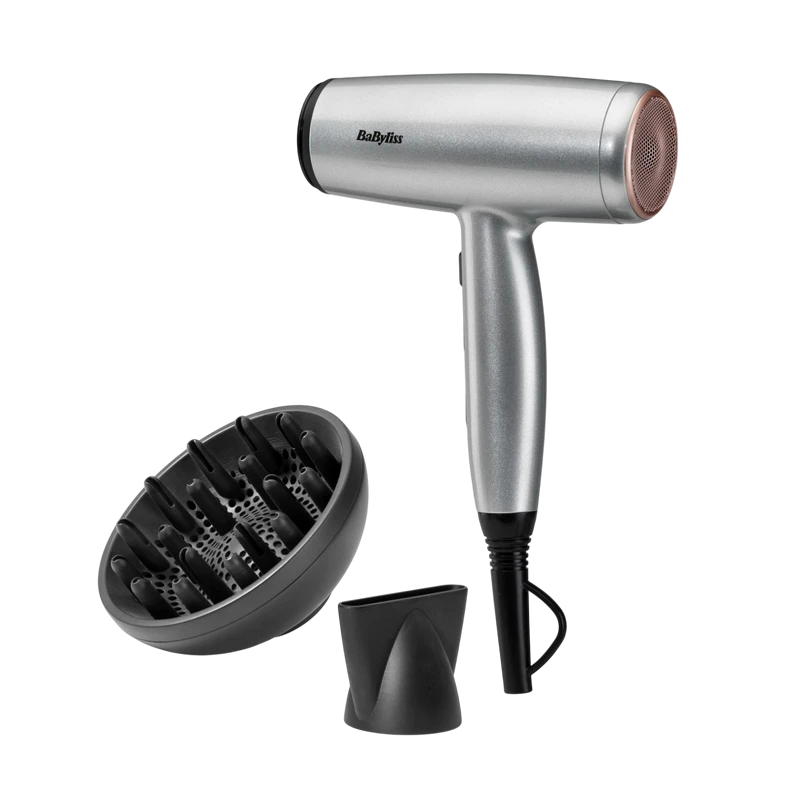 Uscător de păr babyliss d580de, 2100w, argintiu 4