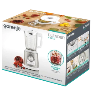 Стационарный блендер gorenje b1400e, белый | серебристый Thumbnail 6