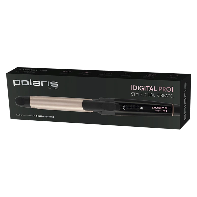 Плойка polaris digital pro phs 2533kt, чёрный | розовый 5