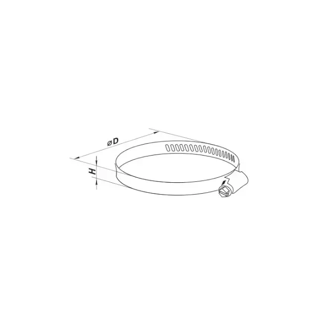 Colier metalic ventika ffz-125 110-1130 x 9 x 125 mm oțel crom 2