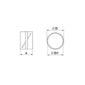 Conector de aeroduct ventika ko125-22 62 x 125 mm plastic alb Thumbnail 2