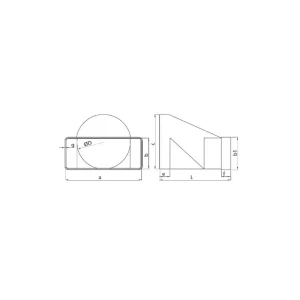 Conector de aeroduct ventika kp55-3 55 x 110 x 96 mm plastic alb Thumbnail 2