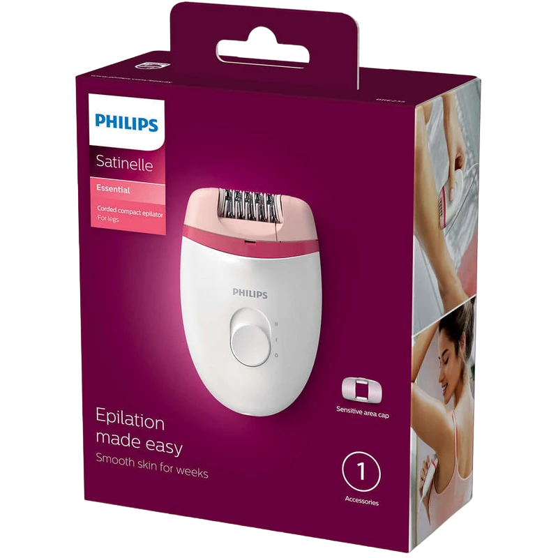 Эпилятор philips bre235/00, белый/розовый 4