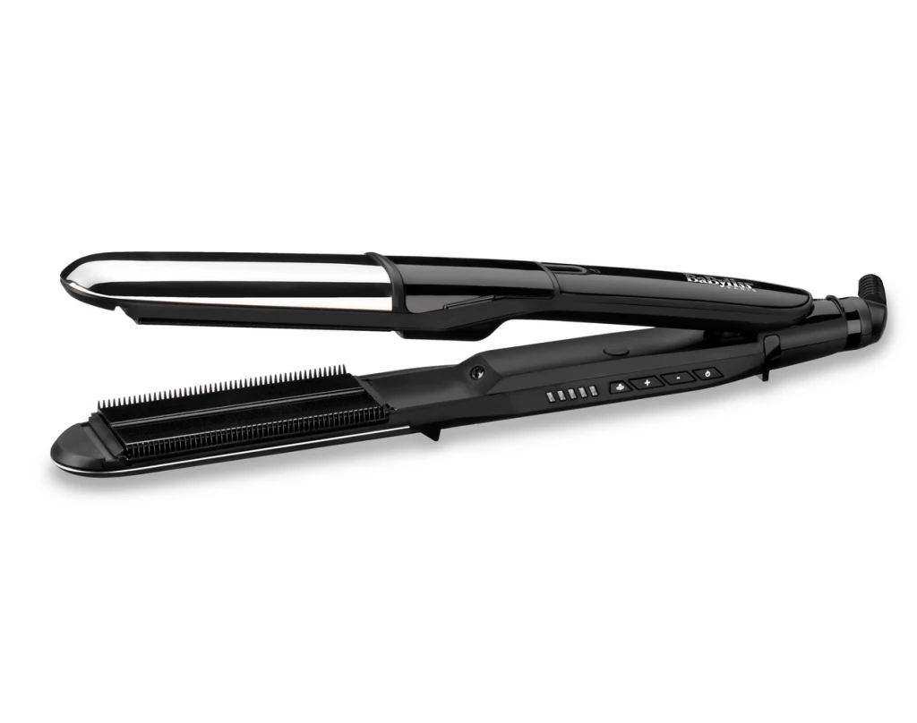 Placă de îndreptat părul babyliss 2 in 1 steam shine st496e, negru | argintiu 6